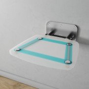 Сиденье для душа Ravak Ovo B Decor II Blueline белый/голубой B8F0000055