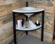 Тумба Snail Ламма с раковиной Роксана 55х55 см металл/литьевой мрамор 550LOFT110