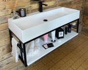 Тумба Snail Мидуэй с раковиной Флорида 101,5х43,5 см металл/литьевой мрамор 1015LOFT168/3