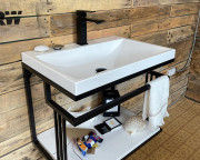 Тумба Snail Самуї з раковиною Богема 60х41,5 см метал/ливарний мармур 600LOFT156