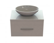 Тумба Snail Мадлен с раковиной Фиеста 70х45 см крашенный МДФ/литьевой мрамор белый 700KM174