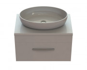 Тумба Snail Мадлен з раковиною Парадіз 70х45 см фарбований МДФ/ливарний мармур білий 700KM179