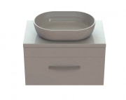 Тумба Snail Мадлен с раковиной Персия 70х45 см крашенный МДФ/литьевой мрамор белый 700KM175