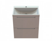 Тумба Snail Стелла с раковиной Богема 60х41,5 см крашенный МДФ/литьевой мрамор белый 6002КМ156