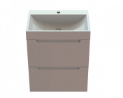 Тумба Snail Стелла с раковиной Гранд 60х41,5 см крашенный МДФ/литьевой мрамор белый 6002КМ148