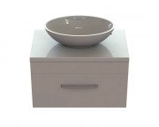 Тумба Snail Мадлен із раковиною Фієста 70х45 см фарбований МДФ/ливарний мармур білий 700KM174