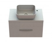 Тумба Snail Мадлен із раковиною Палермо 70х45 см фарбований МДФ/литьовий мармур білий 700KM178