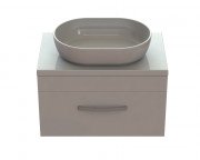 Тумба Snail Мадлен із раковиною Персія 70х45 см фарбований МДФ/ливарний мармур білий 700KM175