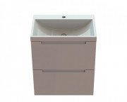 Тумба Snail Стелла з раковиною Богема 60х41,5 см фарбований МДФ/ливарний мармур білий 6002КМ156