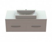 Тумба Snail Венера з раковиною Гранд 120х55 см фарбований МДФ/мармур ливарний білий 1200KM148