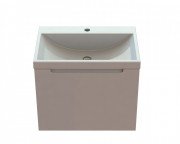 Тумба Snail Віола з раковиною Богема 60х41,5 см фарбований МДФ/ливарний мармур білий 6001КМ156