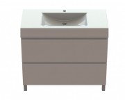 Тумба Snail Новела з раковиною Атлант 99х48,5 см фарбований МДФ/мармур ливарний білий 990КМ163