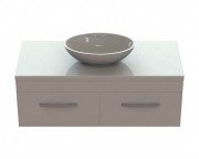 Тумба Snail Венера з раковиною Фієста 120х55 см фарбований МДФ/ливарний мармур білий 1200KM174