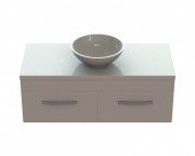 Тумба Snail Венера з раковиною Камелія 120х55 см фарбований МДФ/мармур ливарний білий 1200KM147