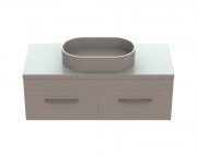 Тумба Snail Венера с раковиной Лиана 120х55 см крашенный МДФ/литьевой мрамор белый 1200KM172