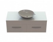 Тумба Snail Венера с раковиной Лотос 120х55 см крашенный МДФ/литьевой мрамор белый 1200KM173