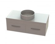 Тумба Snail Венера с раковиной Оазис 120х55 см крашенный МДФ/литьевой мрамор белый 1200KM170