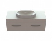 Тумба Snail Венера с раковиной Олимпия 120х55 см крашенный МДФ/литьевой мрамор белый 1200KM150