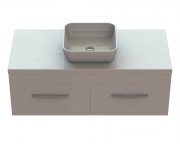 Тумба Snail Венера с раковиной Палермо 120х55 см крашенный МДФ/литьевой мрамор белый 1200KM178