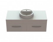 Тумба Snail Венера з мушлею Рондо 120х55 см фарбований МДФ/ливарний мармур білий 1200KM149