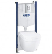 Система інсталяції Grohe Solido 5 в 1 із підвісним унітазом Euro Ceramic сидінням та клавішею 39700000