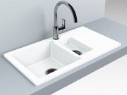 Мийка для кухні Fancy Marble Alabama 77х43 см штучний граніт білий 107080001