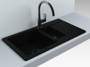 Мийка для кухні Fancy Marble Alabama 77х43 см штучний граніт світло-чорний 107080004