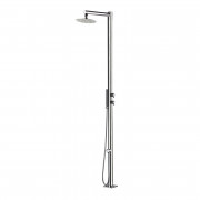 Душевая колонна Ama Venere уличная с двумя смесителями лейкой и ручным душем нержавеющая сталь VE1060L