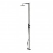 Душова колона Ama Venere вулична з двома змішувачами лійкою та ручним душем нержавіюча сталь VE1060L