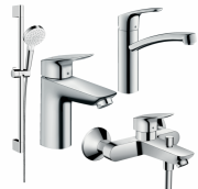 Набір змішувачей для ванної 4 в 1 Hansgrohe Logis 20200012