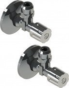 Кутові вентилі TECE TECEone 1/2”х3/8” з настінними розетками хром 9820464