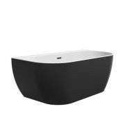 Ванна акриловая Ravak Freedom W 166x80 см отдельно стоящая черный/слив перелив черный XC00100027