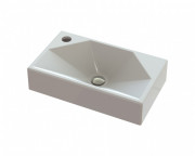 Раковина для ванної кімнати Snail Меркурій L 40х24 см ливарний мармур білий 157L