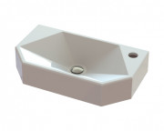 Раковина для ванной Snail Тритон R 45х26 см литьевой мрамор белый 158R