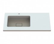 Раковина для ванної Snail Арія L 100х50 см ливарний мармур білий 166L