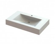 Раковина для ванной Snail Атлант 80х48,5 см литьевой мрамор белый 163/800