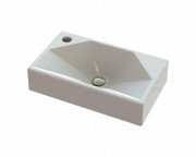 Раковина для ванной Snail Меркурий L 40х24 см литьевой мрамор белый 157L