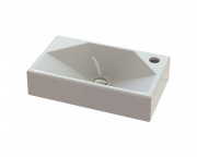 Раковина для ванної кімнати Snail Меркурій R 40х24 см ливарний мармур білий 157R