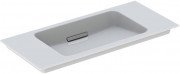 Раковина для ванної Geberit One 90 см санфарфор білий/ KeraTect заслінка полірований хром 500.395.01.2