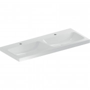 Раковина для ванной Geberit iCon Light 120x48 см двойная с отверстиями под смеситель санфарфор белый 501.838.00.5