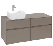 Тумба под раковину Villeroy & Boch Collaro 120х50 см ДСП трюфель серый C04200VG