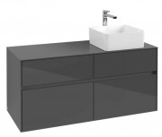 Тумба под раковину Villeroy & Boch Collaro 120х50 см МДФ глянцевый серый C04300FP