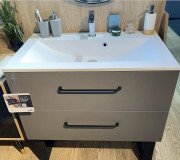 Тумба Fancy Marble Messi із раковиною Mikaela 900 МДФ графіт матовий 14009028400