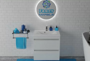 Тумба Fancy Marble Borneo 700 с раковиной Lucia 700 МДФ белый 10107012200