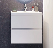 Тумба Fancy Marble Rodos 600 с раковиной Dora 600 МДФ белый 11306012200