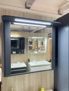 Дзеркальна шафа Fancy Marble Devon 76х27 см МДФ/ДСП графіт матовий 22708012200