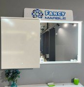 Дзеркальна шафа Fancy Marble Jamaica дзеркало праворуч 150х20 см ДСП/МДФ біла 21015012201