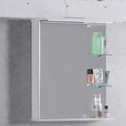 Дзеркальна шафа Fancy Marble ШЗ-8 LED 58х26 см з підсвічуванням ДСП/МДФ біла 23107012200