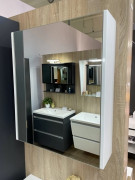 Дзеркальна шафа Fancy Marble Noa 450 ДСП/МДФ біла 23404512200