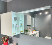 Дзеркальна шафа Fancy Marble Vivara дзеркало праворуч 124,5х30 см ДСП/МДФ біла 22012512201